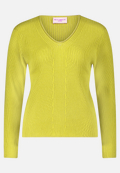 Feinstrickpullover mit Rippenstruktur / Vorderseite