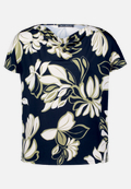 Printshirt mit Wasserfallausschnitt / Vorderseite