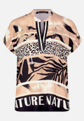 Longbluse mit Stehkragen / Vorderseite