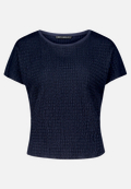 Strukturshirt mit U-Boot-Ausschnitt / Vorderseite