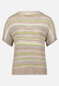 Lochstrick-Pullover mit U-Boot-Ausschnitt / Vorderseite