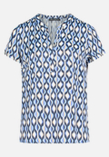 Satin-Bluse mit Print / Vorderseite