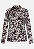 Rollkragenshirt  mit Leoprint  / Vorderseite