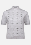 Feinstrickpullover mit Stehkragen / Vorderseite