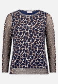 Langarm-Shirt mit Animalprint / Vorderseite
