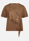 Print-T-Shirt mit Schleifenknoten / Vorderseite