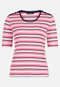 Basic Shirt mit Rippenstruktur / Vorderseite