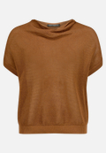 Lochstrick-Pullover mit Wasserfallausschnitt / Vorderseite