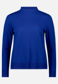 Basic-Strickpullover mit Stehkragen / Vorderseite