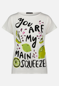 Basic Shirt mit U-Boot-Ausschnitt / Vorderseite