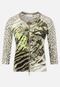 Shirtjacke mit Rippenstruktur / Vorderseite