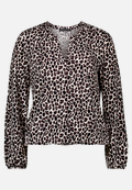 Leo-Bluse  mit V-Ausschnitt  / Vorderseite