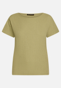 Strukturshirt mit U-Boot-Ausschnitt / Vorderseite