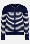 Basic-Strickjacke mit Streifen / Vorderseite