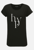 Rundhals-Shirt mit Raffung / Vorderseite