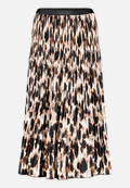 Plisseerock Midi mit Leoprint / Vorderseite