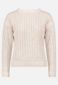Grobstrick-Pullover mit Lochmuster / Vorderseite