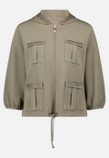 Shirtjacke mit Kapuze / Vorderseite