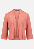 Velourslederjacke mit 3/4 Arm  / Vorderseite