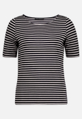 Gestreiftes T-Shirt  mit Rundhalsausschnitt  / Vorderseite