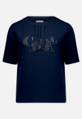 Sweatshirt  kurzarm mit Tunnelzug / Vorderseite