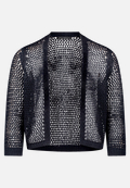 Grobstrickjacke mit Lochmuster / Vorderseite
