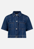 Jeansjacke mit Kragen / Vorderseite