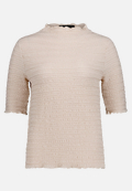 Crinkle-Shirt  mit Stehkragen  / Vorderseite
