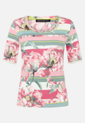 Basic Shirt mit Rippenstruktur / Vorderseite