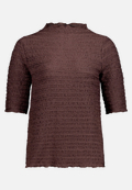 Crinkle-Shirt  mit Stehkragen  / Vorderseite