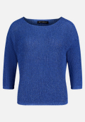 Basic-Strickpullover mit Rippenstruktur / Vorderseite