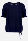 T-Shirt  unifarben mit Tunnelzug  / Vorderseite