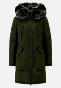 Steppjacke mit Kapuze / Vorderseite