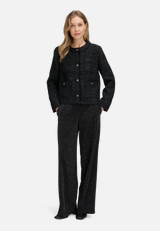 Blazer-Jacke mit Fransen / Modellfoto Vorderseite (Outfit)