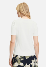 Basic Shirt mit Placement / Modellfoto Rückseite