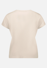 T-Shirt  aus Crêpe-Stoff mit V-Ausschnitt  / Rückseite
