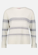 Feinstrickpullover mit Lurexfaden / Vorderseite