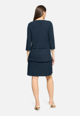 Stufenkleid mit 3/4 Arm / Modellfoto Rückseite