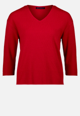 Feinstrickpullover mit V-Ausschnitt / Vorderseite
