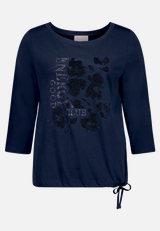 Print-Shirt  3/4 Arm mit Tunnelzug / Vorderseite