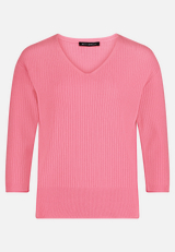 Feinstrickpullover mit V-Ausschnitt / Vorderseite