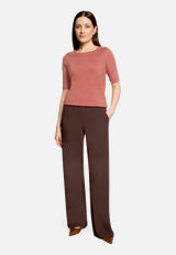 Sommerpullover kurzarm / Modellfoto Vorderseite (Outfit)