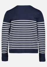 Basic-Strickjacke mit Streifen / Rückseite