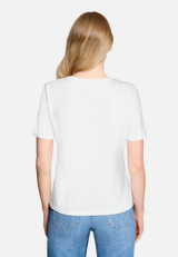 Basic Shirt mit Struktur / Modellfoto Rückseite
