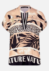 Longbluse mit Stehkragen / Vorderseite