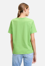 Basic Shirt mit Struktur / Modellfoto Rückseite