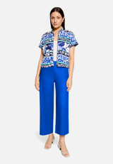 Leinenhose unifarben / Modellfoto Vorderseite (Outfit)