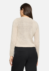 Strick-Cardigan mit aufgesetzten Taschen / Modellfoto Rückseite