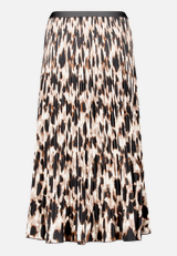 Plisseerock Midi mit Leoprint / Rückseite