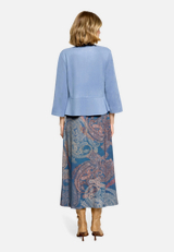 Velourslederjacke mit 3/4 Arm  / Modellfoto Rückseite